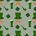 Seamless pattern. St. Patrick's Day. Irish vector Royalty Free Stock Photo