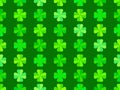 Seamless pattern with clovers for St. Patrick\'s Day. The four-leaf clover is green, a symbol of good luck. Background for