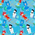 Seamless pattern clowns