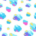 Seamless pattern with cluuds. Royalty Free Stock Photo
