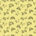 Seamless pattern with Coaches and horses