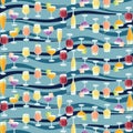 Seamless pattern with cocktail