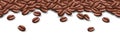 Seamless pattern of coffee beans