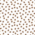 Seamless pattern from coffee beans on a white background. Seamless pattern from coffee beans on a white background. Background for Royalty Free Stock Photo