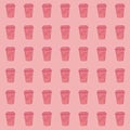 Seamless pattern with coffee cup