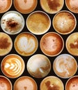 Seamless pattern with coffee cups Royalty Free Stock Photo