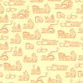 Seamless pattern with coffee and tea elements Royalty Free Stock Photo