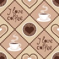 Seamless pattern with coffee