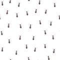 Seamless pattern colony ants on white background. Vector insects template in flat style for any purpose. Modern animals texture Royalty Free Stock Photo