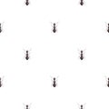 Seamless pattern colony ants on white background. Vector insects template in flat style for any purpose. Modern animals texture Royalty Free Stock Photo