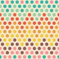 Seamless pattern with color circle, chevron pattern of colorful dots Royalty Free Stock Photo