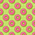 Seamless pattern with color donuts