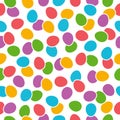 Seamless pattern with color easter eggs over white background