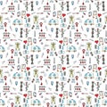 Seamless pattern color medical