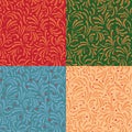 Seamless pattern color options. Traditional decorative pattern