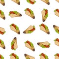 Seamless pattern color taco Royalty Free Stock Photo