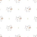 Seamless pattern vector cow