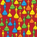 Seamless pattern colored chess