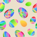 Seamless pattern of colored Easter eggs Royalty Free Stock Photo