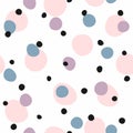 Seamless pattern with colored round spots. Abstract stylish print for children and teenagers.