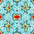 Seamless pattern of colored small pixels