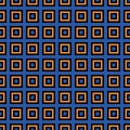 Seamless pattern with colored squares(orange and blue), modern stylish image. Royalty Free Stock Photo