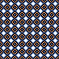 Seamless pattern with colored squares(orange and blue) (2), modern stylish image. Royalty Free Stock Photo