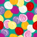 Seamless pattern with stylized roses