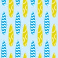 Seamless pattern with colored surfboards Royalty Free Stock Photo
