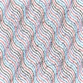 Seamless pattern with colored wavy lines2 5848, modern stylish image. Royalty Free Stock Photo