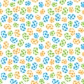 Seamless pattern of colored whorls curlicues Royalty Free Stock Photo