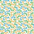 Seamless pattern of colored whorls curlicues Royalty Free Stock Photo