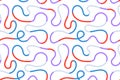 Seamless pattern of colorful abstract squiggles print, Royalty Free Stock Photo