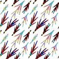 Seamless pattern with colorful abstract twigs. Bright design for scrapbooking, textile, wallpaper, other surface.