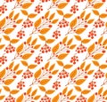 Seamless pattern with colorful autumn leaves. Vector illustration Royalty Free Stock Photo