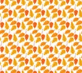 Seamless pattern with colorful autumn leaves. Vector illustration Royalty Free Stock Photo