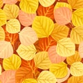 Seamless pattern with colorful autumn leaves. Vector illustration. Royalty Free Stock Photo