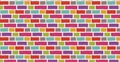 seamless pattern colorful brick wall vector