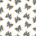 Seamless pattern, colorful butterflies on a white background. Insect background, textile, print Royalty Free Stock Photo