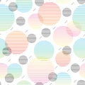 Seamless pattern with colorful circle lines geometric pattern Royalty Free Stock Photo