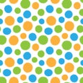 Seamless pattern of colorful circles shapes