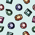 Seamless pattern of colorful diamond