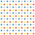 Seamless pattern with colorful dots. Cartoon style