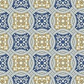 Seamless pattern from colorful floral Moroccan, Portuguese tiles, Azulejo, ornaments. Royalty Free Stock Photo