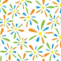 Seamless pattern of colorful florets petals Royalty Free Stock Photo
