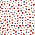 Seamless pattern Colorful flower background arranged randomly Royalty Free Stock Photo