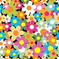 Seamless pattern. Colorful flower background. Royalty Free Stock Photo