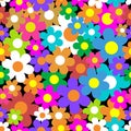 Seamless pattern. Colorful flower background. Royalty Free Stock Photo