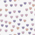 Seamless pattern with colorful flowers. Vector