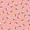 Seamless pattern with colorful flowers . Vector